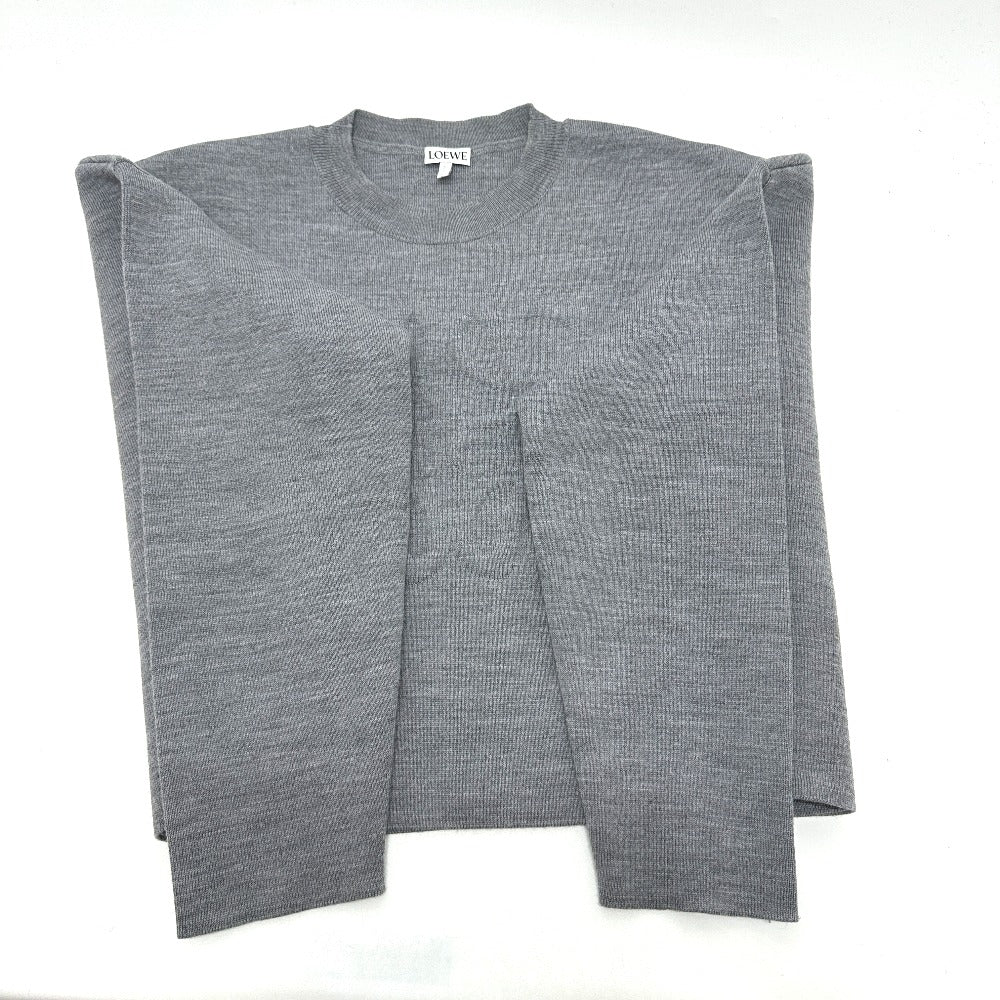 LOEWE S540Y14KBG Anagram Short-Length Apparel Sweater Wool Women's Gray