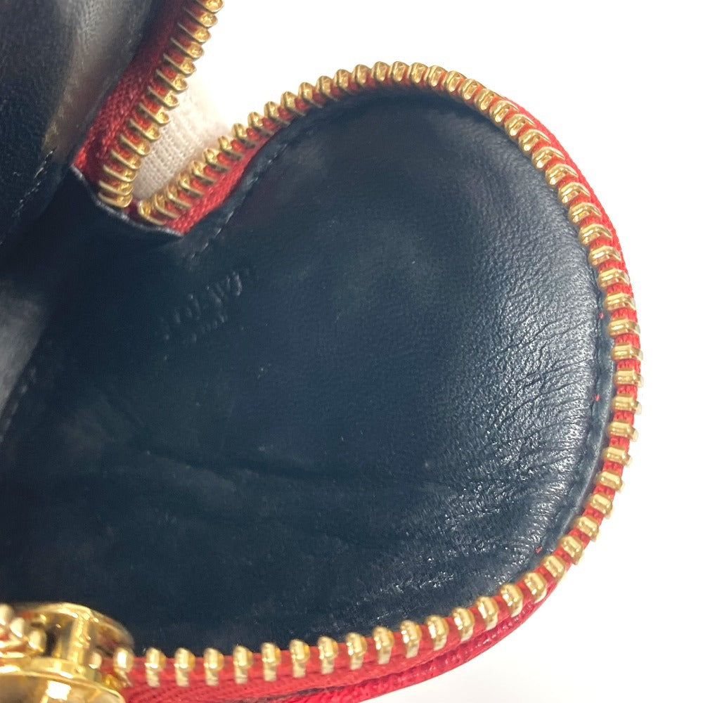 LOEWE アナグラムロゴ ハート 財布 小銭入れ コインケース レザー レディース レッド - brandshop-reference