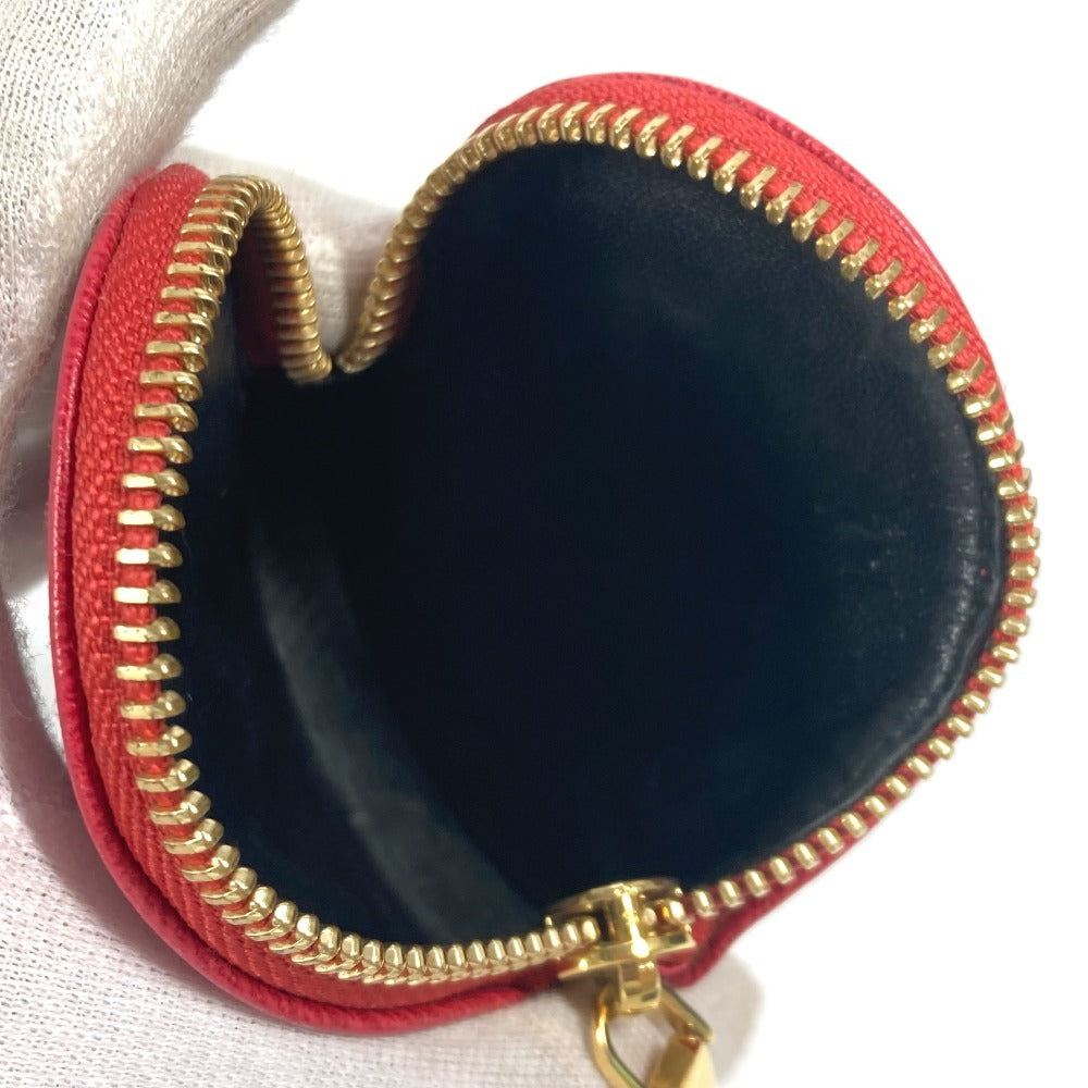 LOEWE アナグラムロゴ ハート 財布 小銭入れ コインケース レザー レディース レッド - brandshop-reference