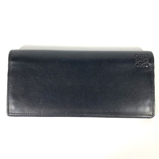 LOEWE ロングウォレット レインボー アナグラム 2つ折り 長財布 レザー メンズ ブラック