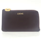 LOEWE Pebble Logo Card Case Fragment Case L-shaped Zipper Coin Case Leather Ladies Wine Red