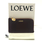 LOEWE Pebble Logo Card Case Fragment Case L-shaped Zipper Coin Case Leather Ladies Wine Red
