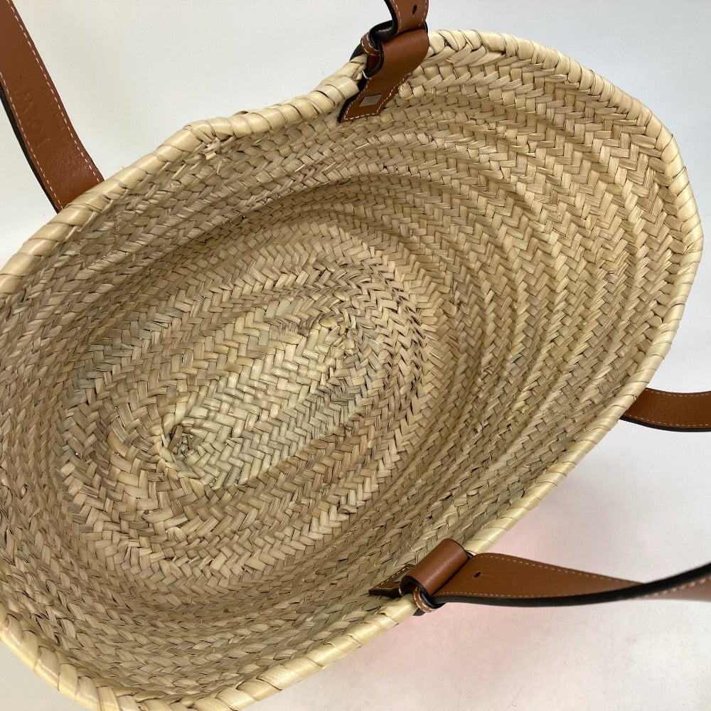 LOEWE A223S92X01 アナグラム ショルダーバッグ 肩掛け バスケットバッグ ミディアム かごバッグ カバン カゴバッグ トートバッグ ストロー レディース オレンジ - brandshop-reference