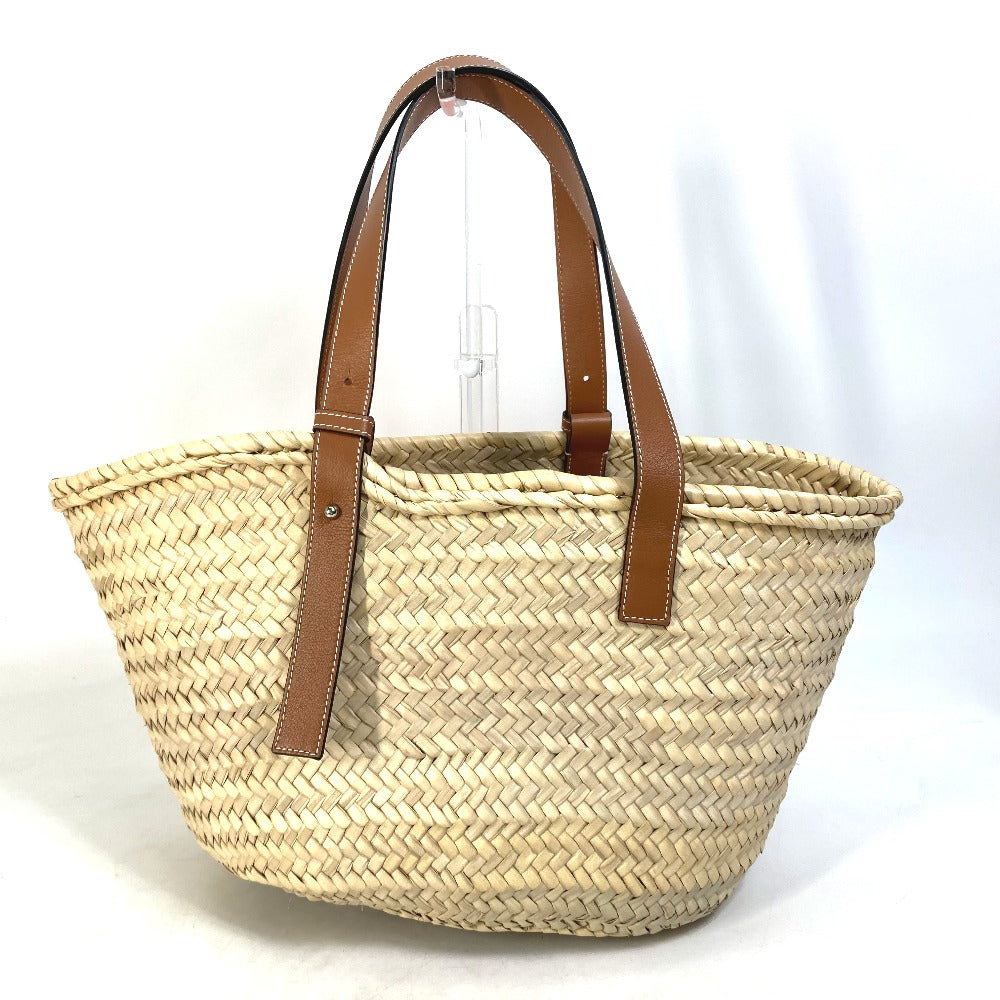 LOEWE A223S92X01 アナグラム ショルダーバッグ 肩掛け バスケットバッグ ミディアム かごバッグ カバン カゴバッグ トートバッグ ストロー レディース オレンジ - brandshop-reference