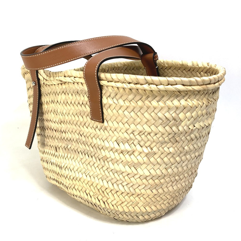 LOEWE A223S92X01 アナグラム ショルダーバッグ 肩掛け バスケットバッグ ミディアム かごバッグ カバン カゴバッグ トートバッグ ストロー レディース オレンジ - brandshop-reference