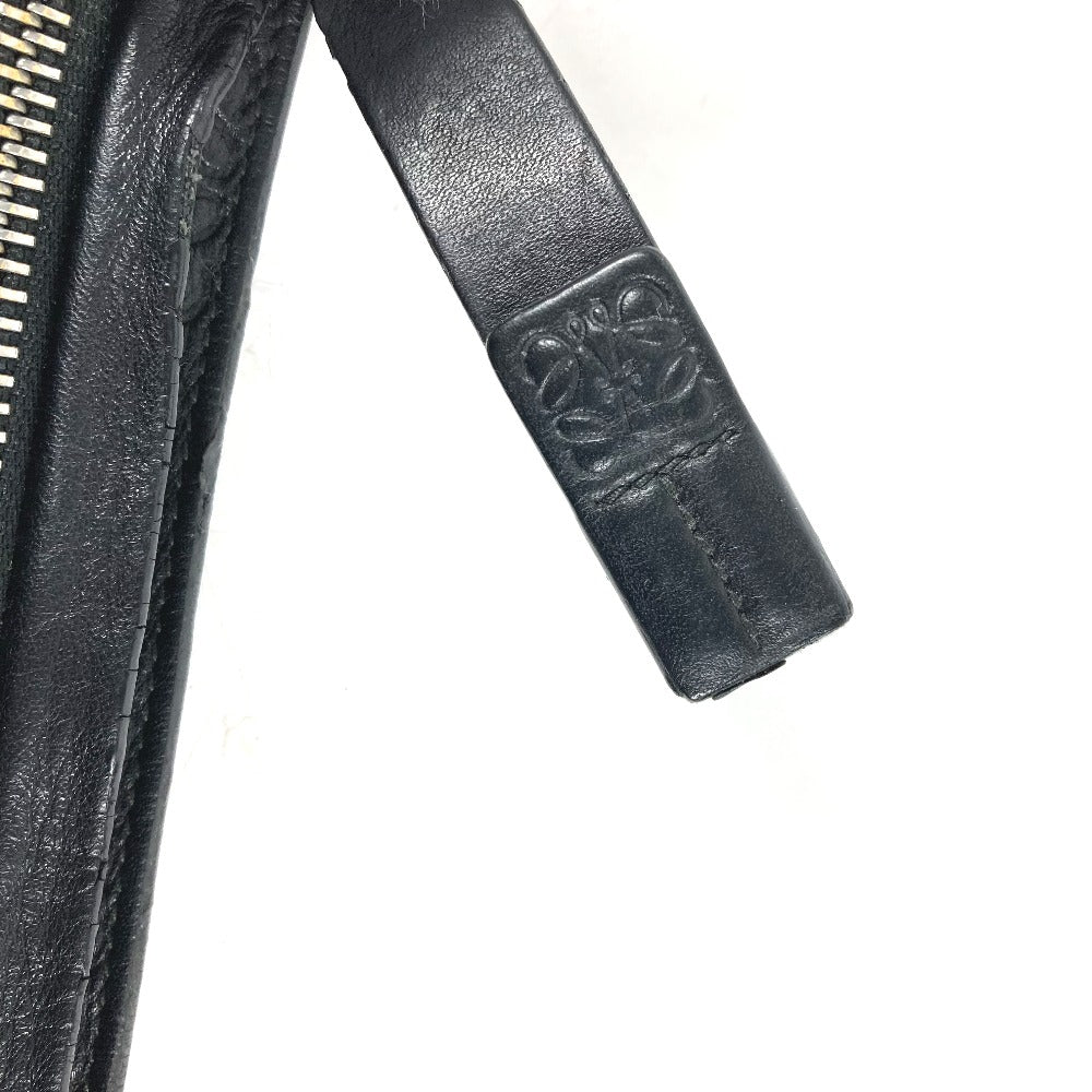 LOEWE ポーチ カバン アナグラム Tポーチ クラッチバッグ レザー メンズ ブラック