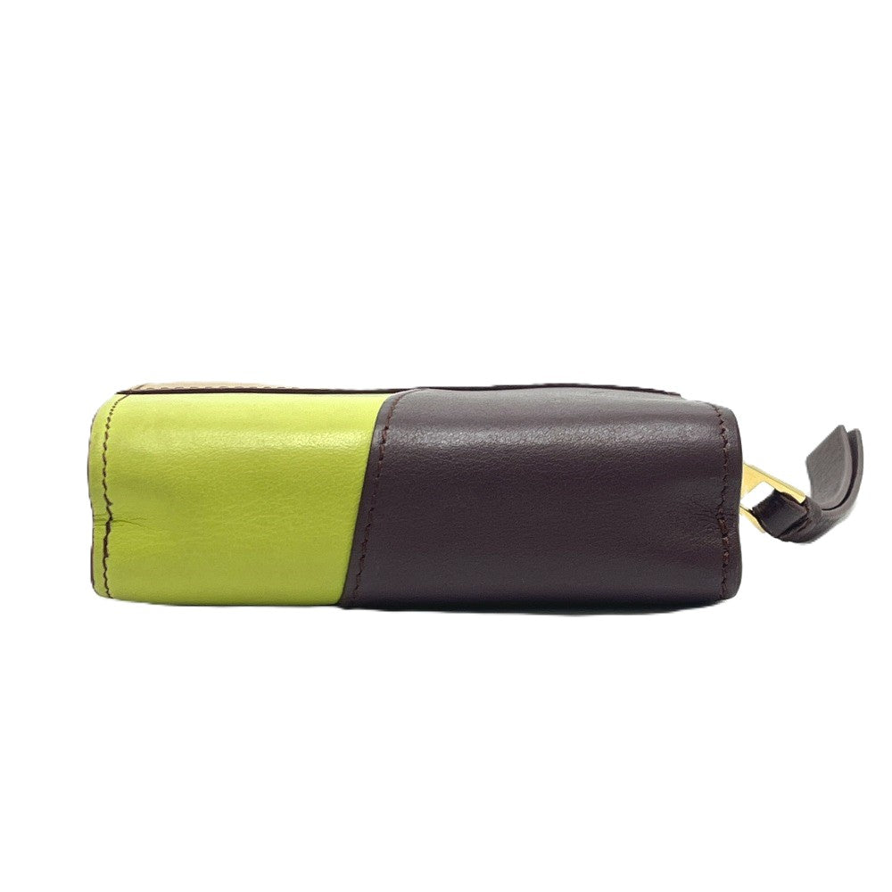 LOEWE C510Z41X01 パズル コンパクト ジップウォレット ミニ財布 二つ折り 財布 折りたたみ財布 2つ折り財布 レザー レディース マルチカラー