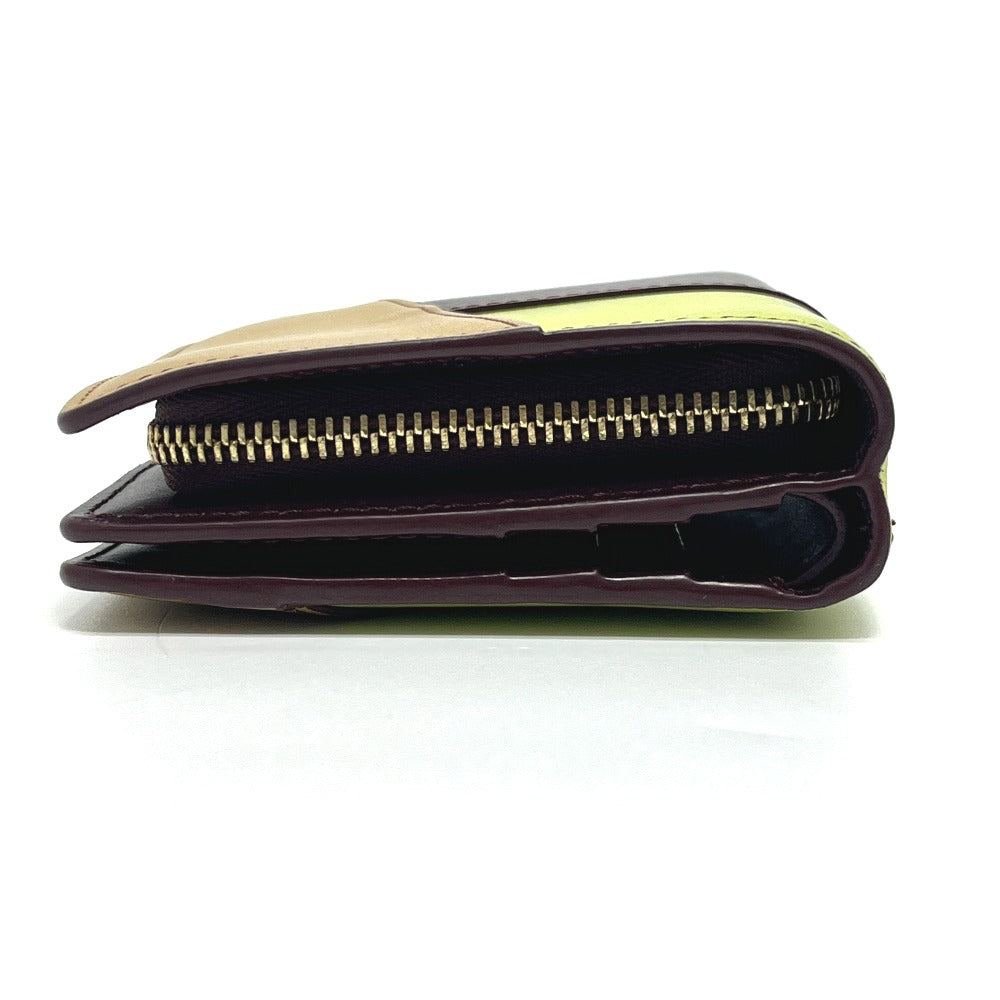 LOEWE C510Z41X01 パズル コンパクト ジップウォレット ミニ財布 二つ折り 財布 折りたたみ財布 2つ折り財布 レザー レディース マルチカラー