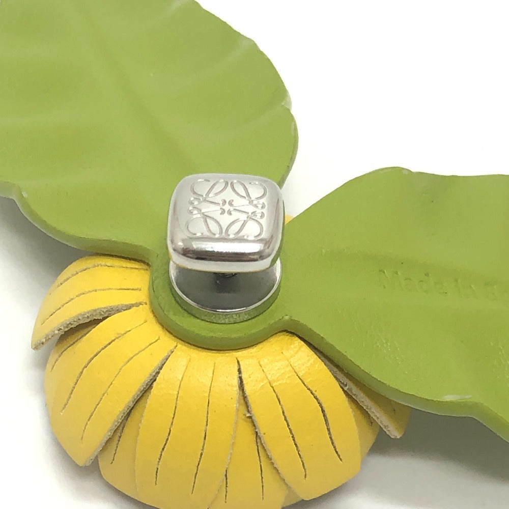 LOEWE 2026 Spring/Summer Flower Pin Brooch Accessories fashion accessories Brooch Leather Green/yellow Used
