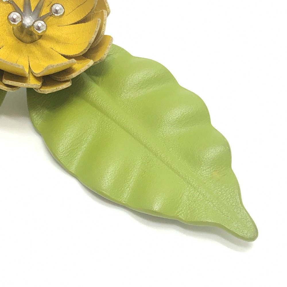 LOEWE 2026 Spring/Summer Flower Pin Brooch Accessories fashion accessories Brooch Leather Green/yellow Used