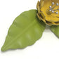 LOEWE 2026 Spring/Summer Flower Pin Brooch Accessories fashion accessories Brooch Leather Green/yellow Used