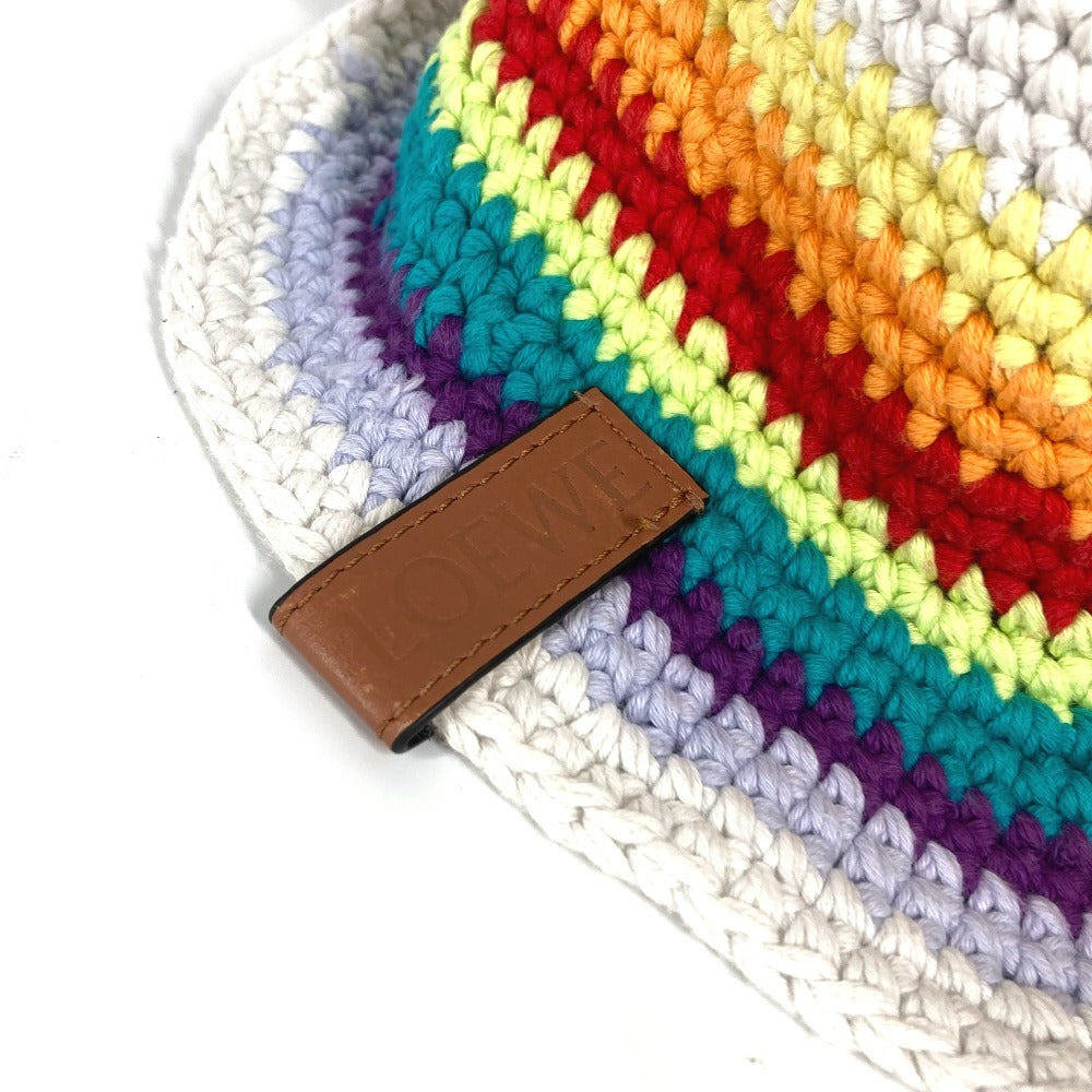 LOEWE ニット レインボー ロゴ ハット帽 帽子 バケットハット ボブハット ハット コットン レディース マルチカラー - brandshop-reference