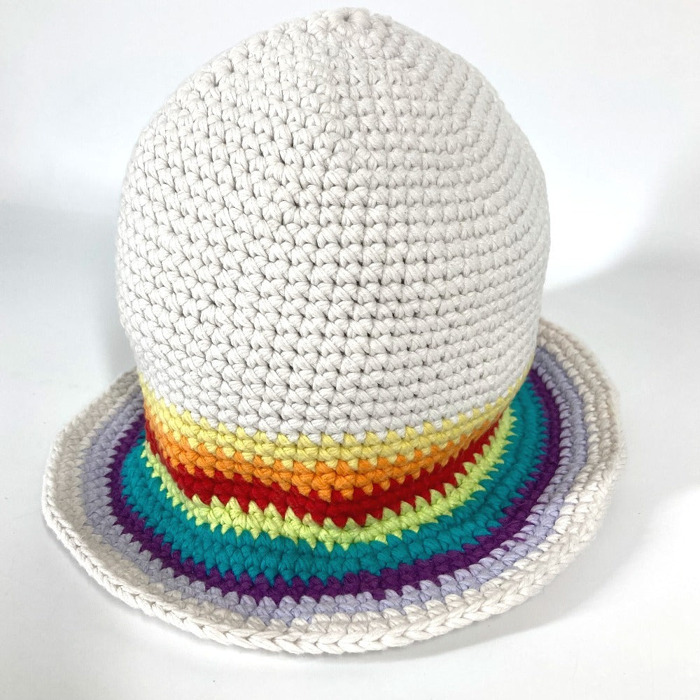 LOEWE ニット レインボー ロゴ ハット帽 帽子 バケットハット ボブハット ハット コットン レディース マルチカラー - brandshop-reference