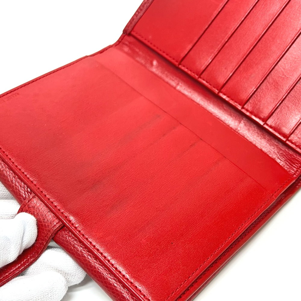 LOEWE アナグラム 財布 ウォレット コンパクトウォレット 2つ折り財布 レザー レディース レッド