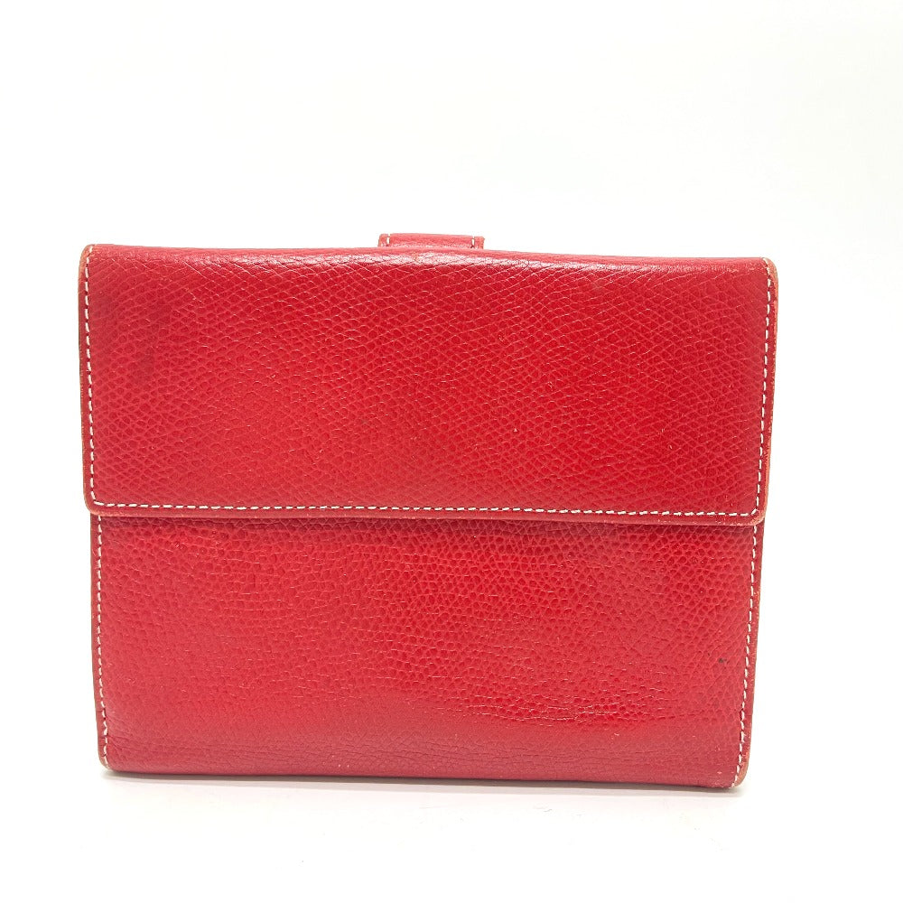 LOEWE アナグラム 財布 ウォレット コンパクトウォレット 2つ折り財布 レザー レディース レッド