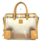 LOEWE 160th Anniversary Limited Edition Amazona Mini Boston Bag with Logo, Vinyl/Leather, Beige