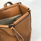 LOEWE Anagram Medium Cushion Tote Shoulder Bag in Camel Brown Leather