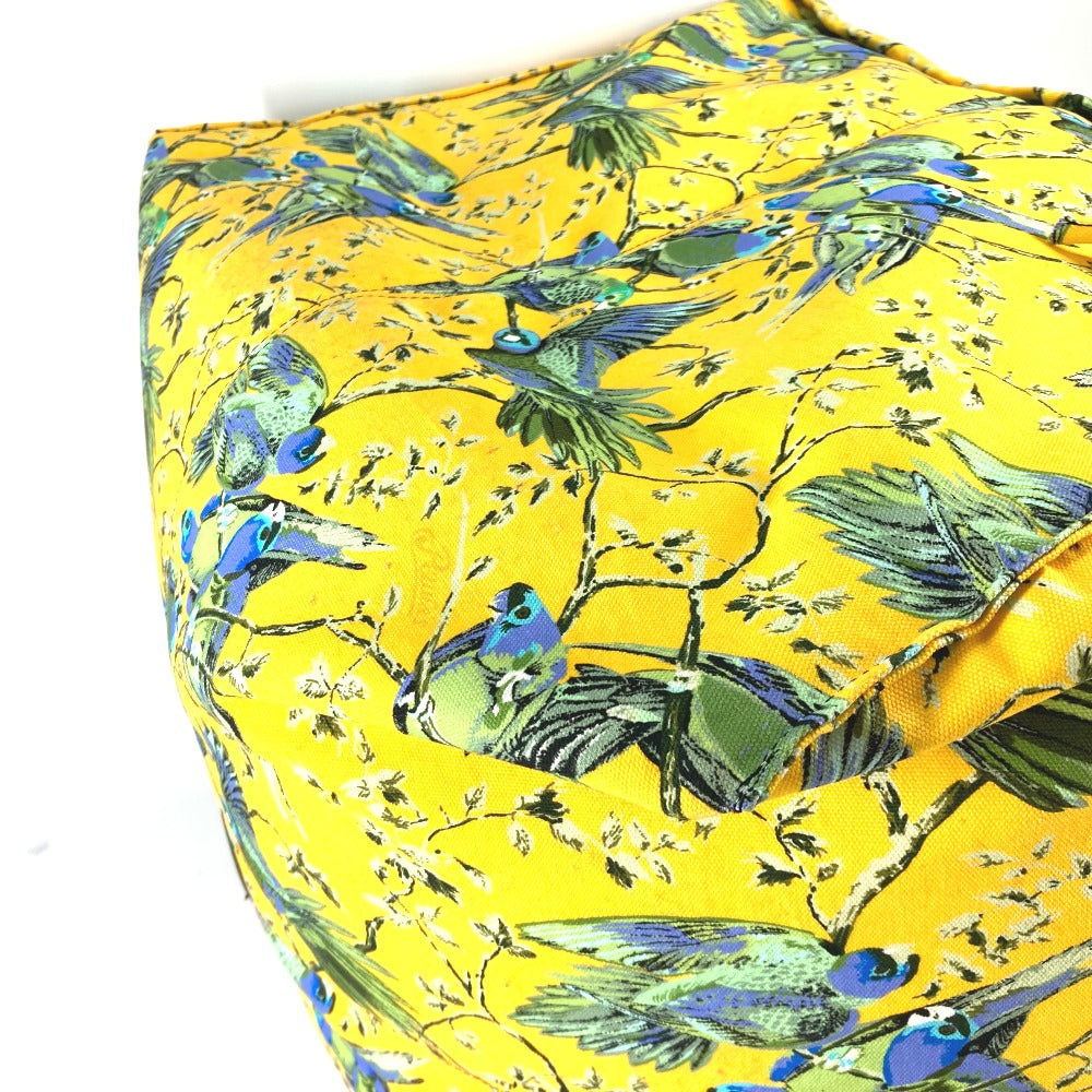 LOEWE Paula's Ibiza Bird Print Big Pillow, Not for Sale, Interior Decor, Novelty Cushion, Canvas, Unisex, Yellow