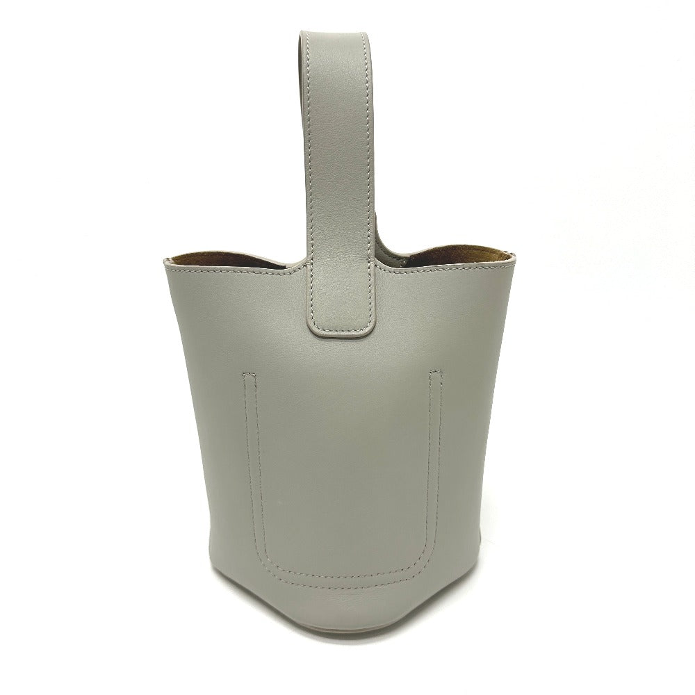 LOEWE Pebble Bucket Bag Mini Shoulder Bag Leather Women's Gray