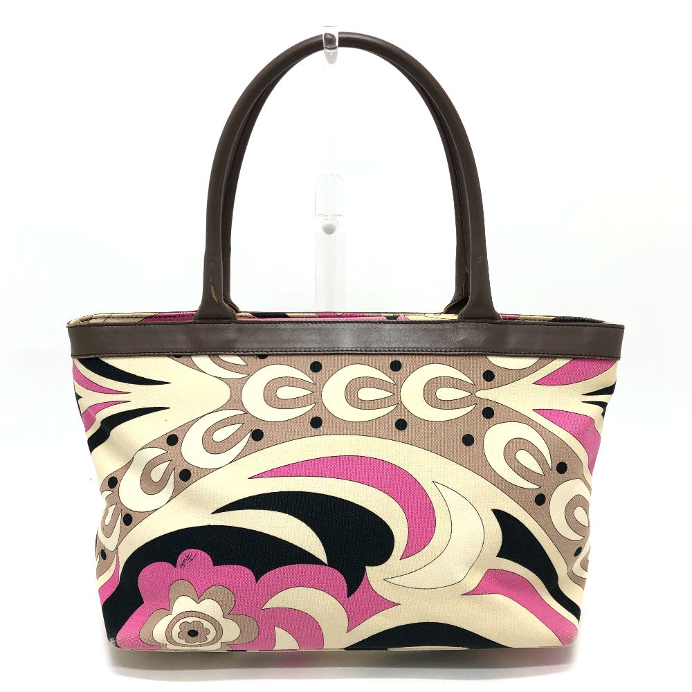 Emilio Pucci プッチ柄 カバン 肩掛け ショルダーバッグ ハンドバッグ トートバッグ キャンバス/レザー レディース マルチカラー