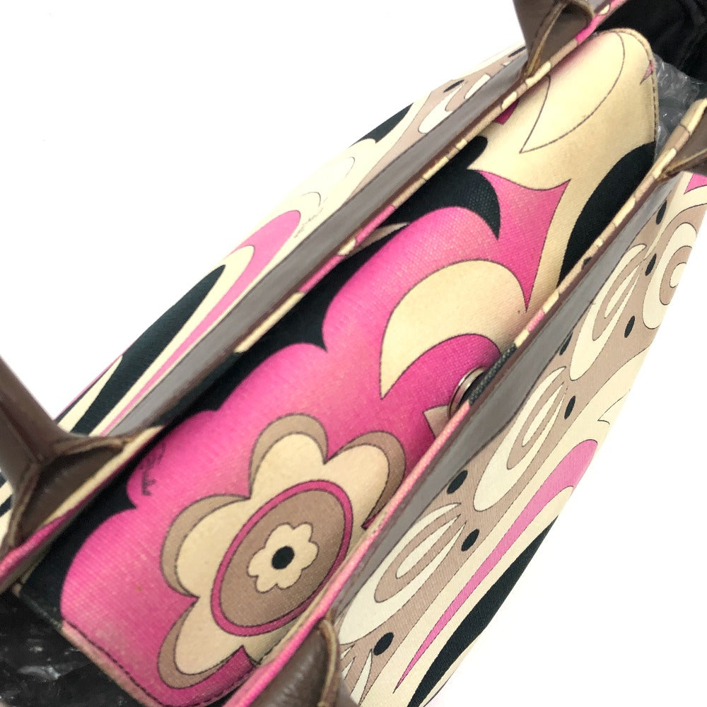 Emilio Pucci プッチ柄 カバン 肩掛け ショルダーバッグ ハンドバッグ トートバッグ キャンバス/レザー レディース マルチカラー