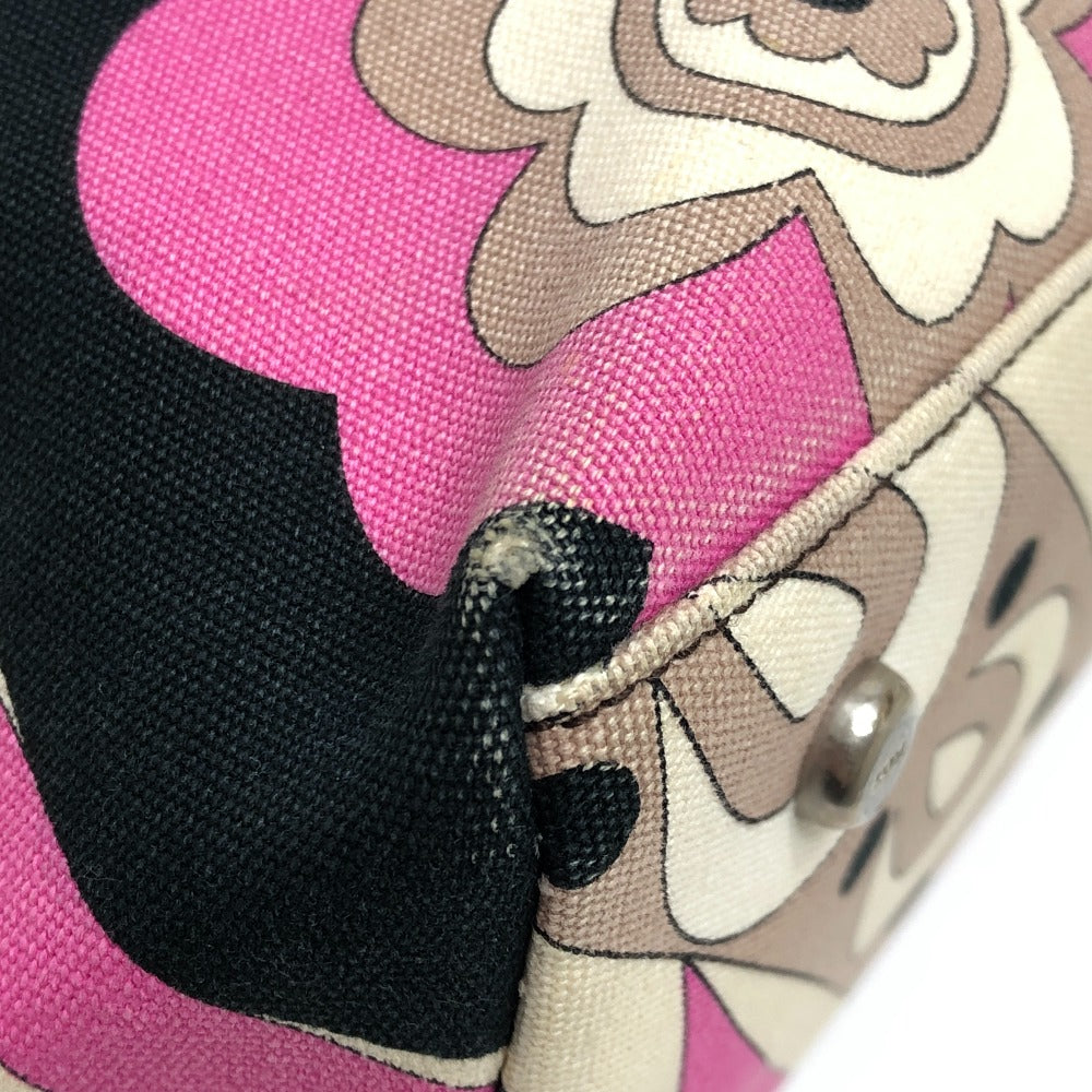 Emilio Pucci プッチ柄 カバン 肩掛け ショルダーバッグ ハンドバッグ トートバッグ キャンバス/レザー レディース マルチカラー