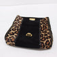 Emilio Pucci Leopard Print Clutch Bag with Studs, Black, Made of Porcelain