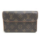 LOUIS VUITTON M51855 Monogram Florentine Pochette, a women's bag, pouch, or waist bag in brown Monogram canvas.