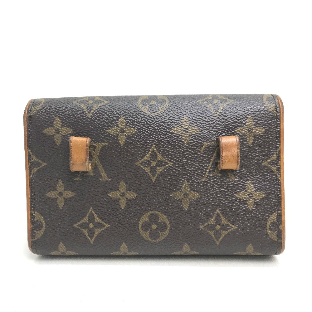 LOUIS VUITTON M51855 Monogram Florentine Pochette, a women's bag, pouch, or waist bag in brown Monogram canvas.