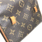 LOUIS VUITTON M51855 Monogram Florentine Pochette, a women's bag, pouch, or waist bag in brown Monogram canvas.