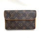 LOUIS VUITTON M51855 Monogram Florentine Pochette, a women's bag, pouch, or waist bag in brown Monogram canvas.