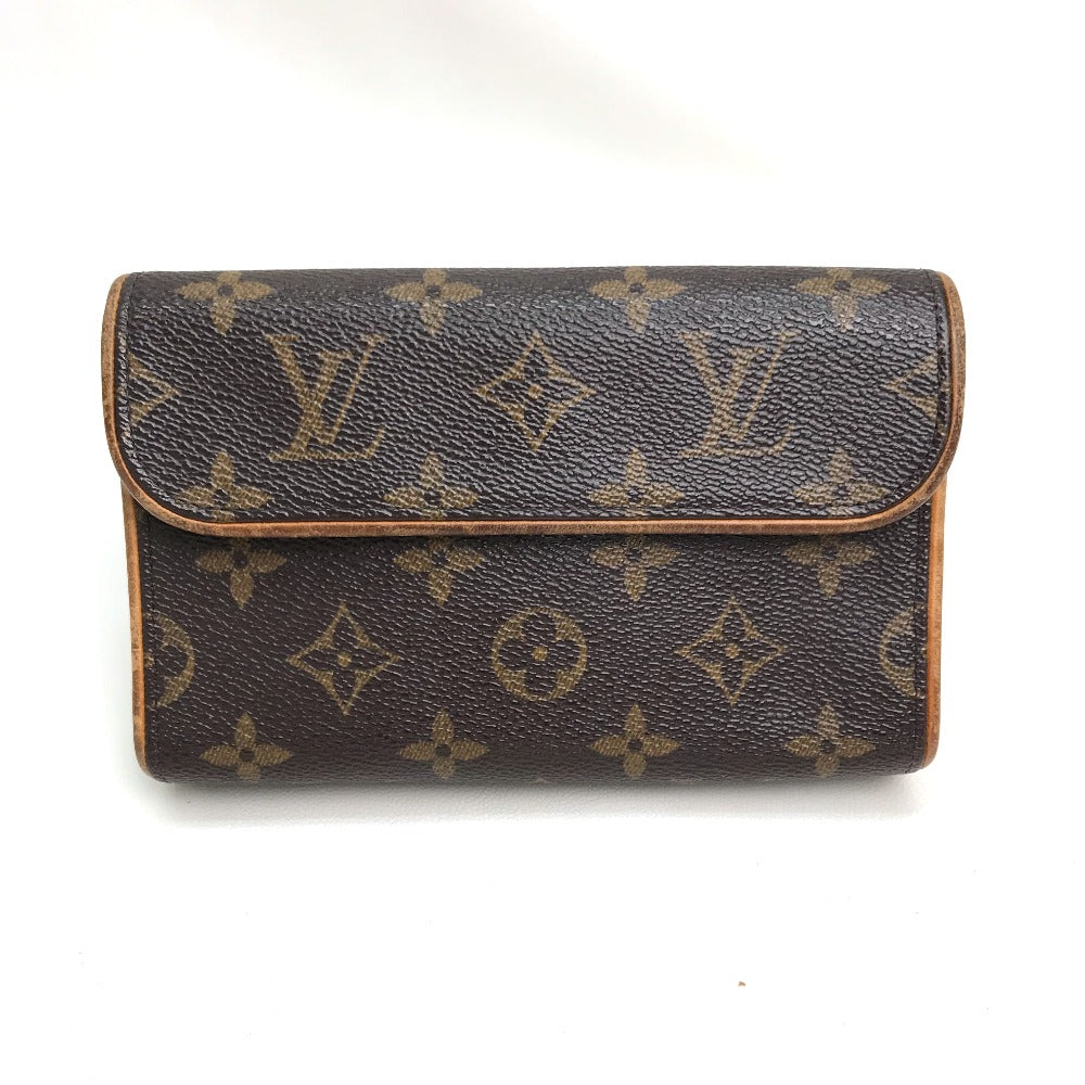 LOUIS VUITTON M51855 Monogram Florentine Pochette, a women's bag, pouch, or waist bag in brown Monogram canvas.