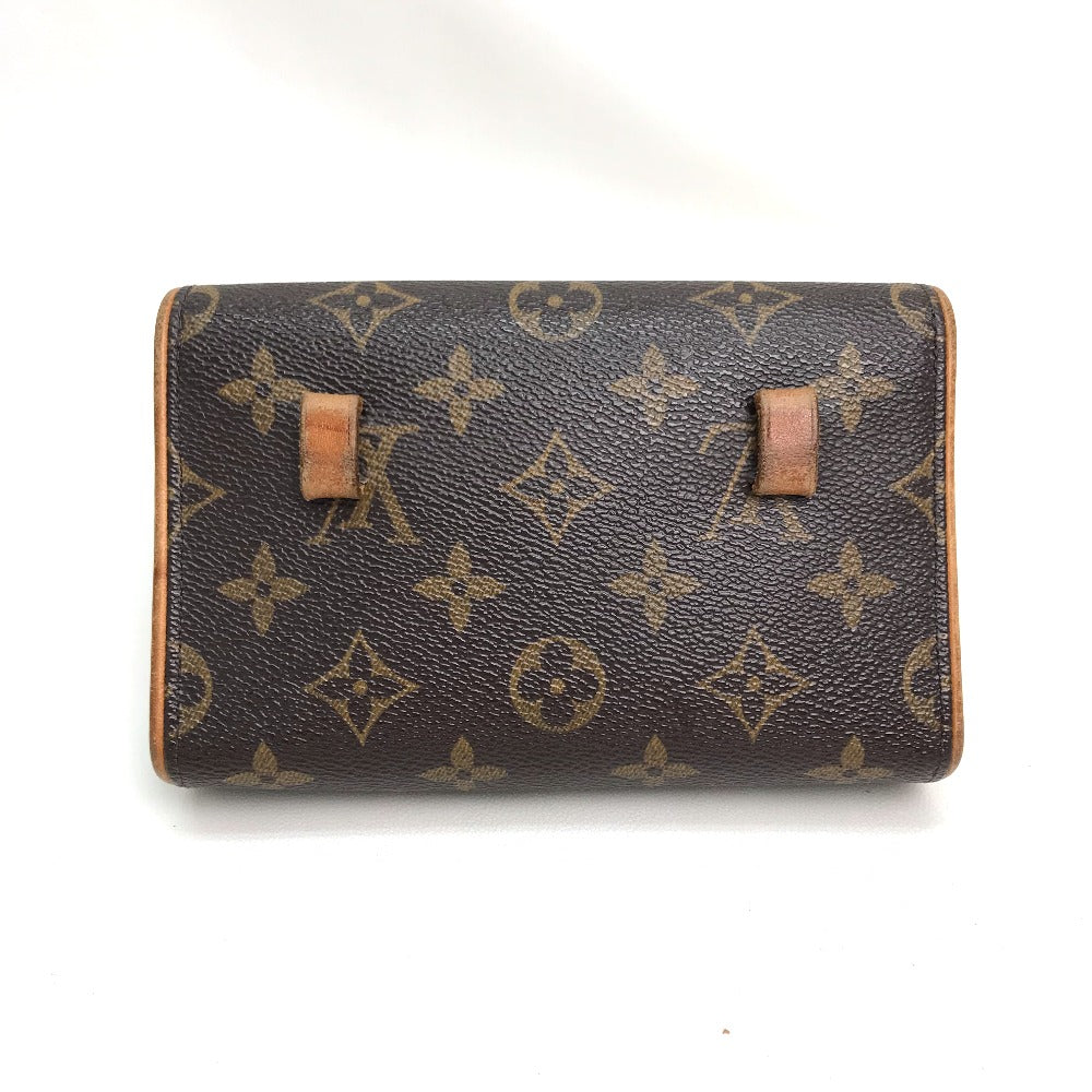 LOUIS VUITTON M51855 Monogram Florentine Pochette, a women's bag, pouch, or waist bag in brown Monogram canvas.