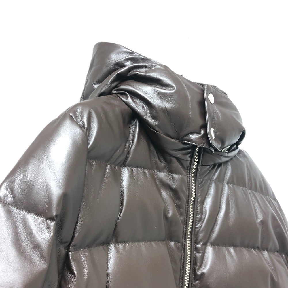 TATRAS MTSE22A4866 ヴィーガンレザー ダウンジャケット ジャケット フード付き ダウンジャケット ポリエステル メンズ ブラウン - brandshop-reference