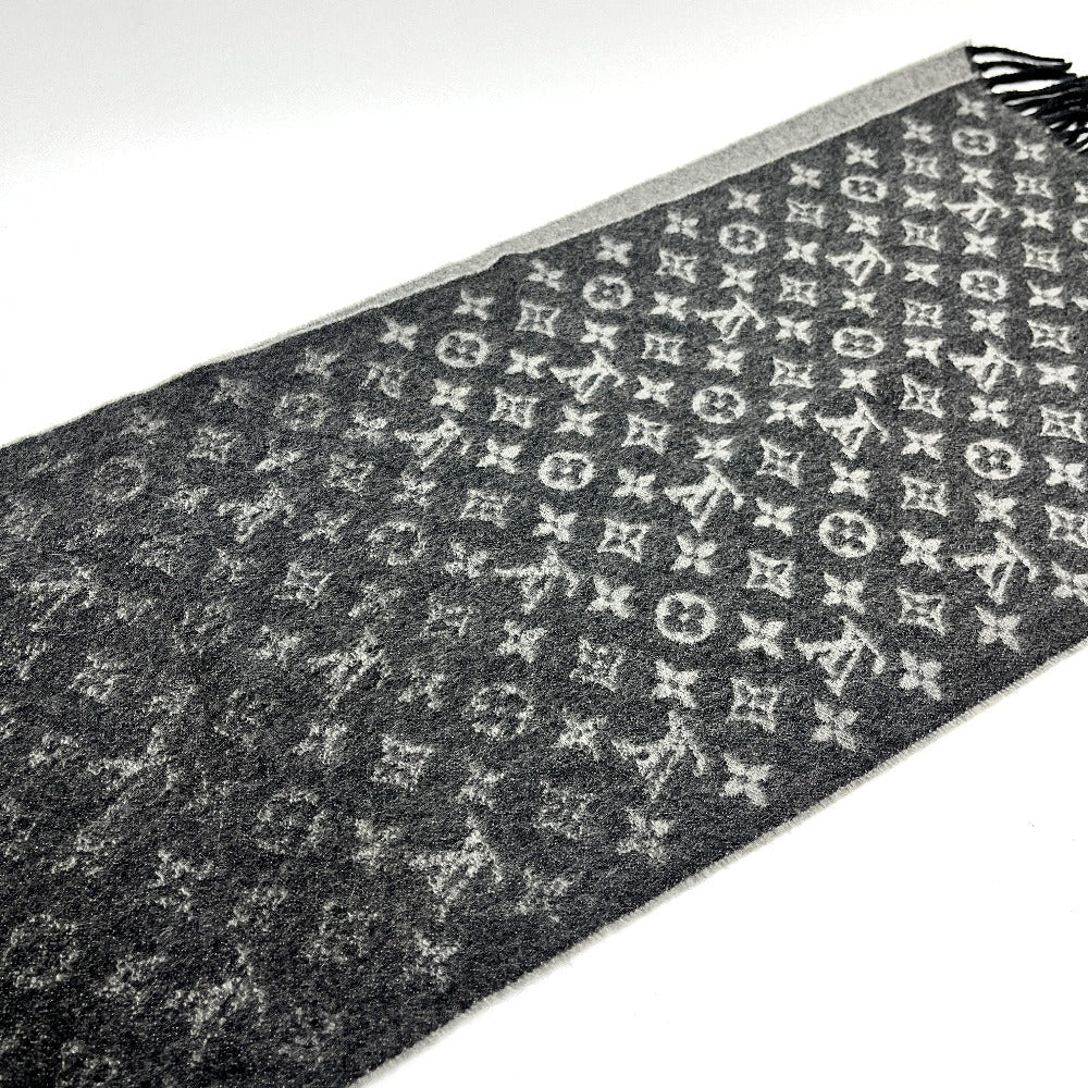 LOUIS VUITTON M75900 charpes-Monogram gradient Apparel accessories Scarf Wool / Cashmere Black/gray Used
