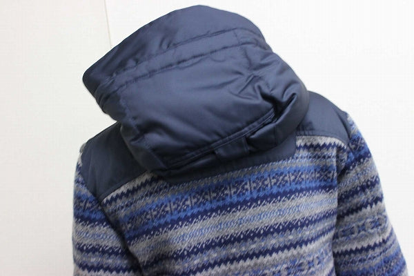 MONCLER TENZAM Men's Navy Wool Hooded Down Jacket