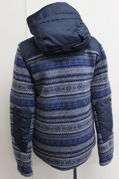 MONCLER TENZAM Men's Navy Wool Hooded Down Jacket