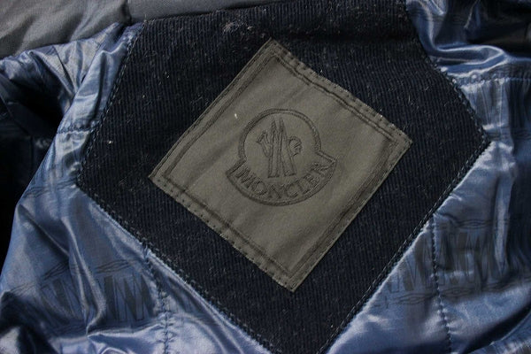 MONCLER TENZAM Men's Navy Wool Hooded Down Jacket