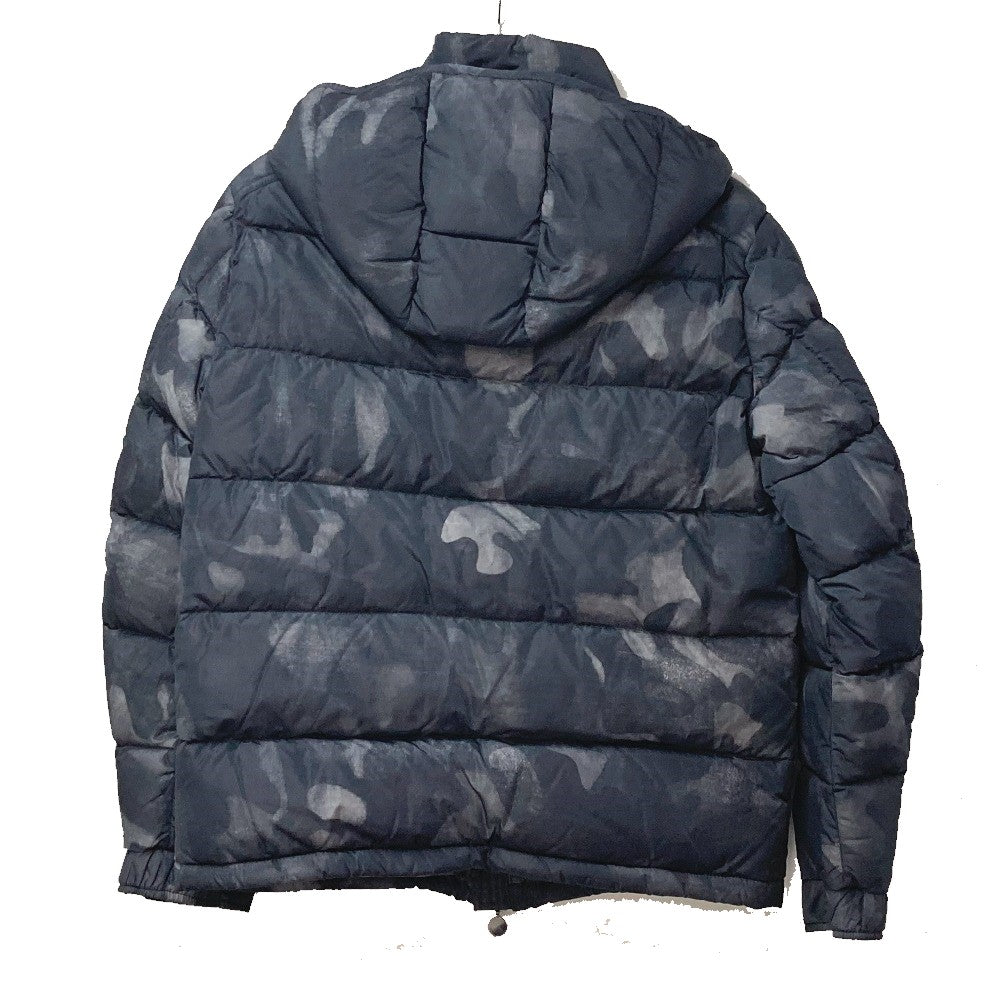 MONCLER 53214 Camouflage MAYA Hooded Down Jacket for Men, Gray