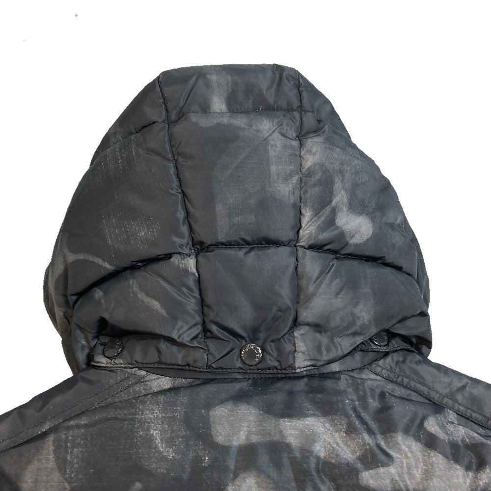 MONCLER 53214 Camouflage MAYA Hooded Down Jacket for Men, Gray