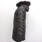 MONCLER MELANIE Long Down Jacket in Dark Brown, Fur Hooded Nylon