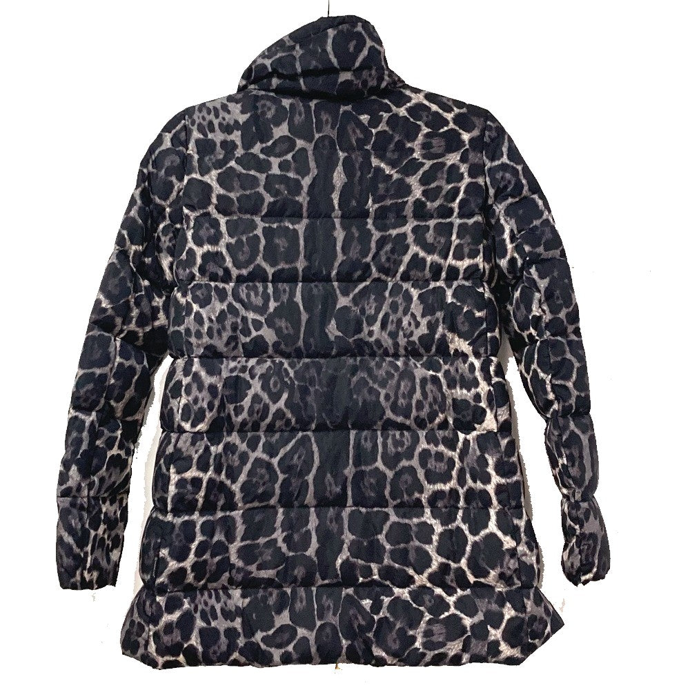 MONCLER Torsette Leopard Print Down Coat for Women, Gray