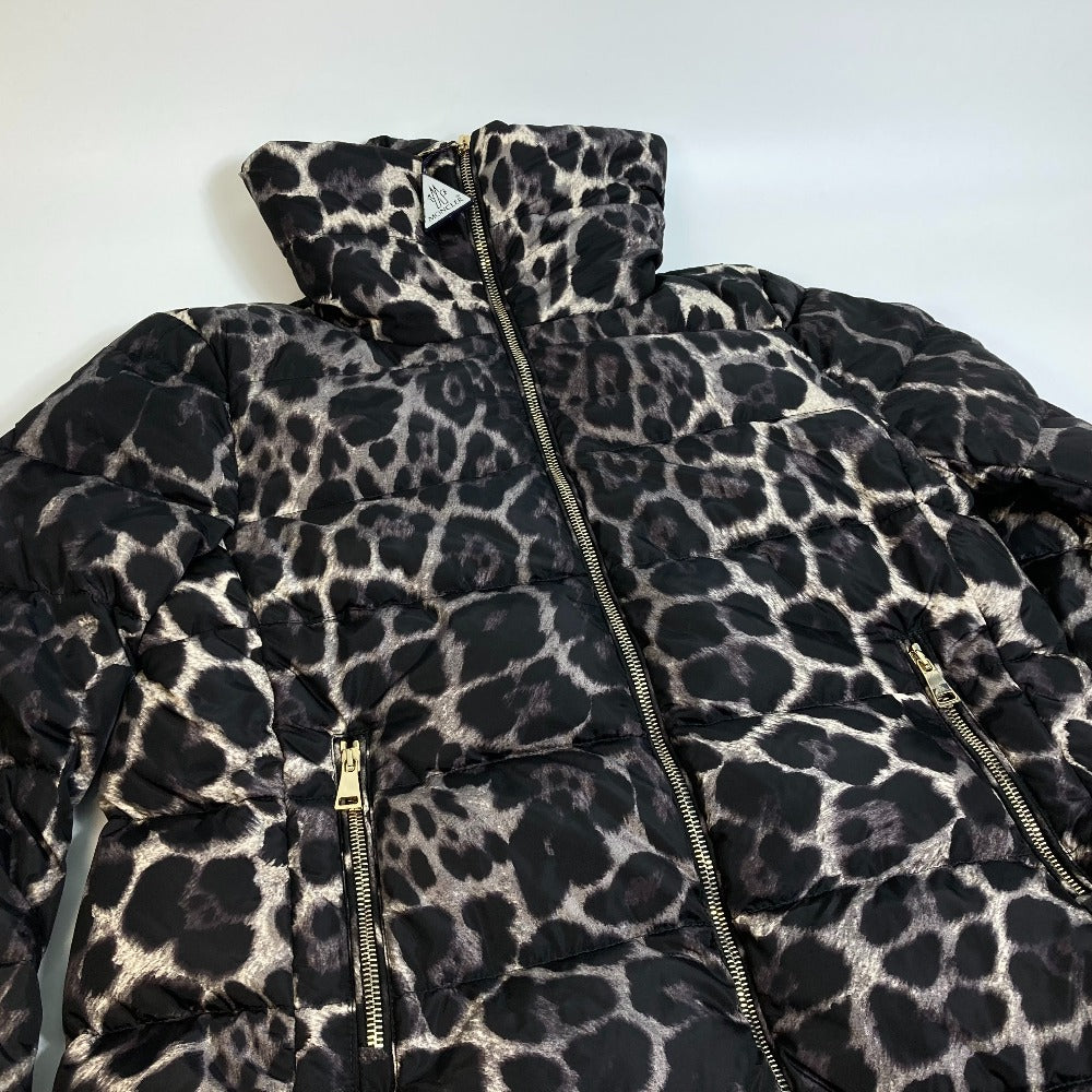 MONCLER Torsette Leopard Print Down Coat for Women, Gray