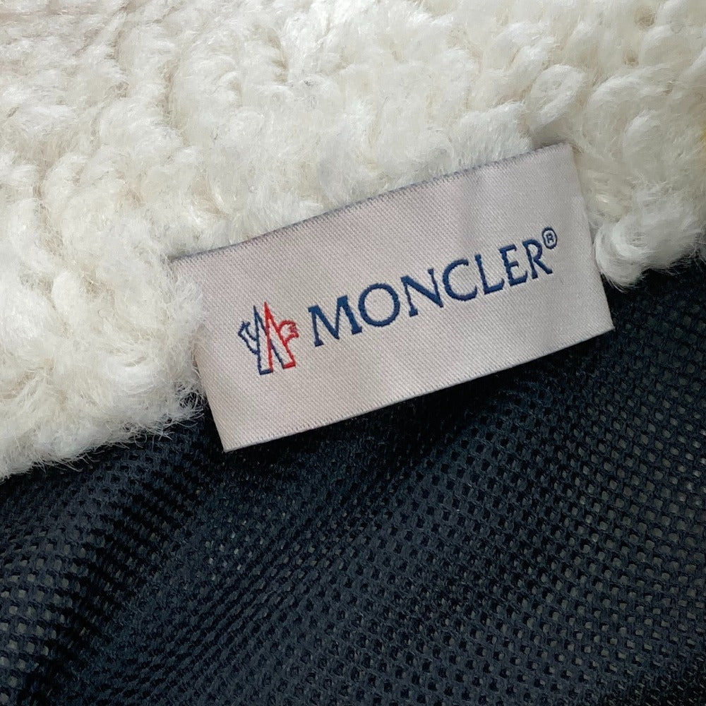 MONCLER 7 Moncler Frgmt Hiroshi Fujiwara コレクション オフホワイト ロゴ ジップアップ ボア ジャケット ポリエステル メンズ - brandshop-reference