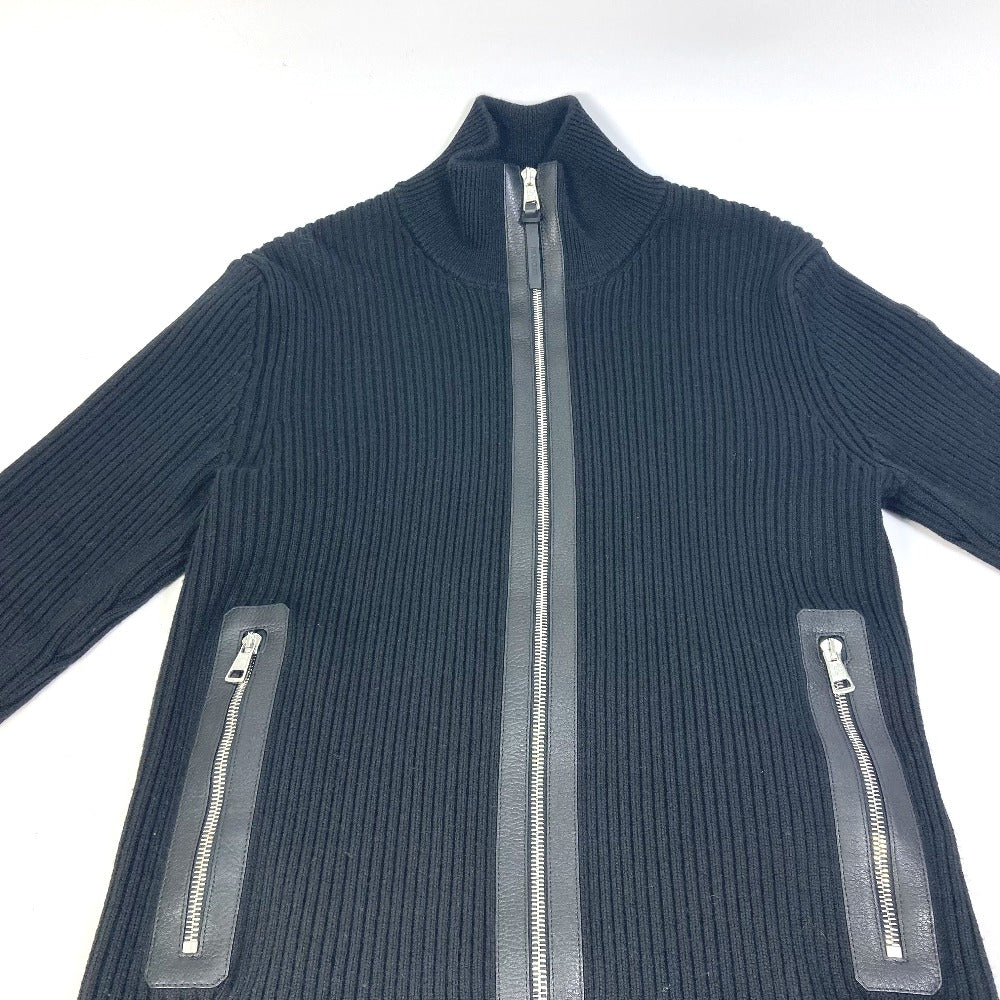 MONCLER 長袖 アパレル トップス アウター ミッドウェイト ジップアップ ジャケット ウール メンズ ブラック