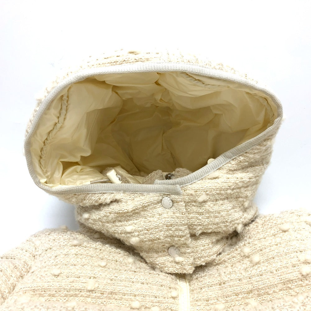 MONCLER FOURMINES アパレル ショート アウター ダウンジャケット ツイード レディース ホワイトアイボリー ホワイト - brandshop-reference