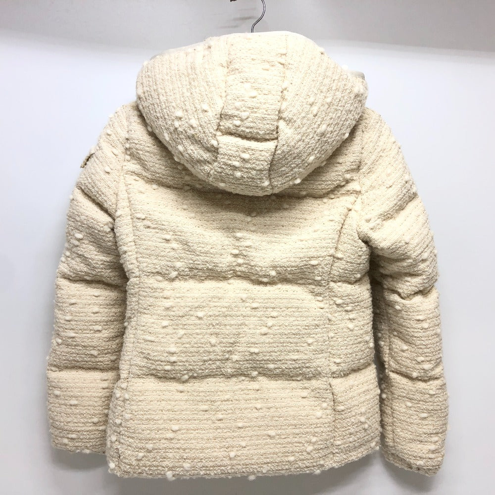 MONCLER FOURMINES アパレル ショート アウター ダウンジャケット ツイード レディース ホワイトアイボリー ホワイト - brandshop-reference