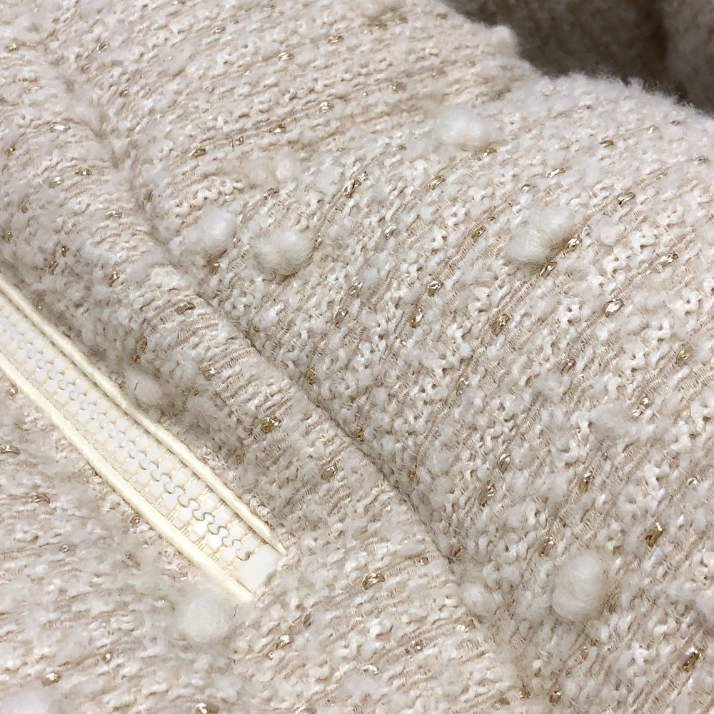 MONCLER FOURMINES アパレル ショート アウター ダウンジャケット ツイード レディース ホワイトアイボリー ホワイト - brandshop-reference