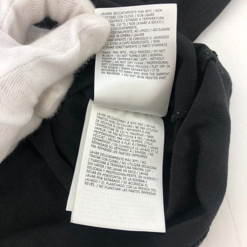 MONCLER Center Big Logo Short Sleeve T-Shirt Shirt Short Sleeve T-Shirt Cotton Men's Black