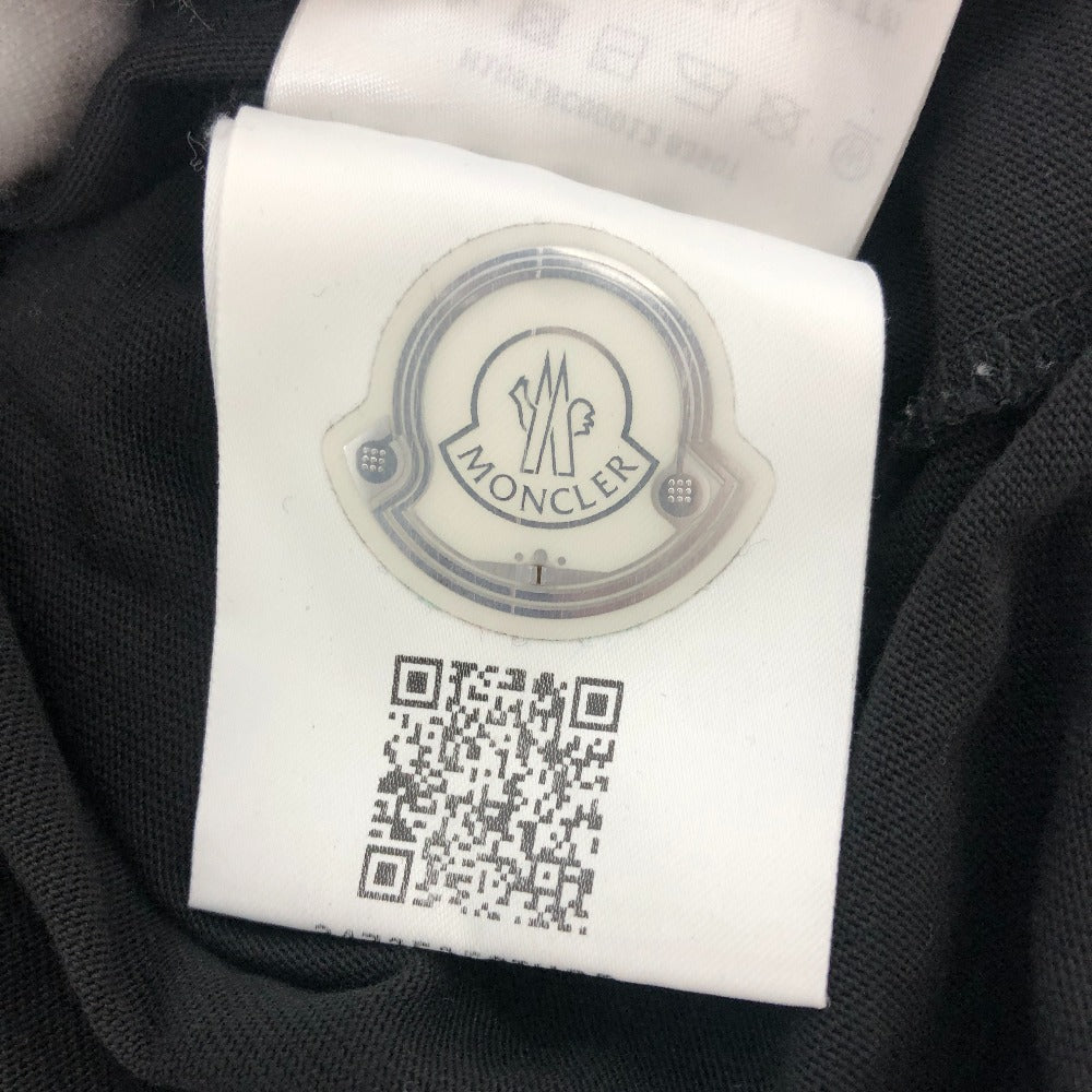 MONCLER Center Big Logo Short Sleeve T-Shirt Shirt Short Sleeve T-Shirt Cotton Men's Black